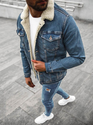 Kurtka męska jeans granatowa OZONEE BN/6608