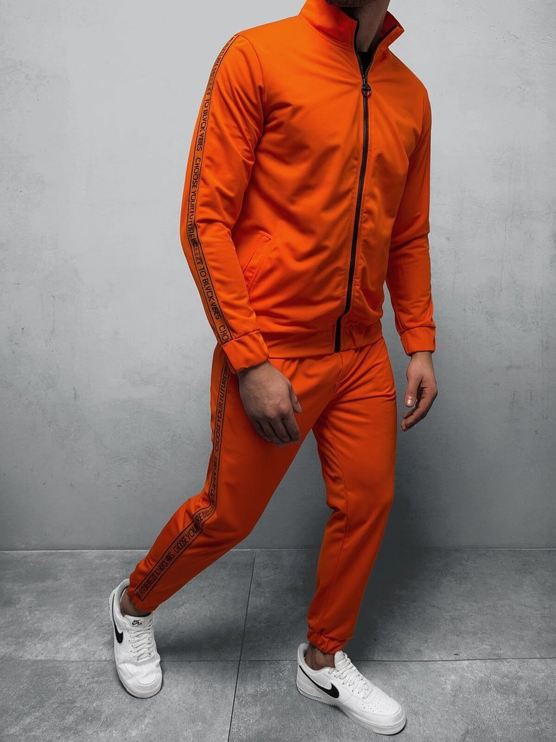 Bluza męska rozpinana pomarańczowa OZONEE B/10017