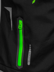 Kurtka softshell męska z kapturem czarno-zielona OZONEE JS/HH025/1Z