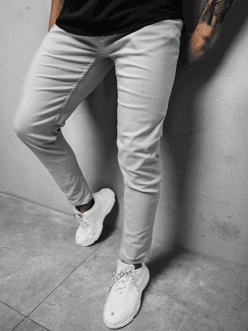 Spodnie jeansowe męskie szare OZONEE O/4641