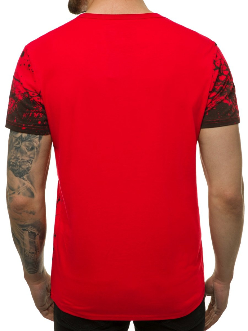 T-Shirt męski czerwony OZONEE JS/SS11019
