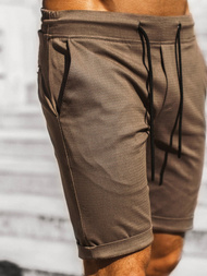 Spodenki męskie chinos brązowe OZONEE DJ/1007