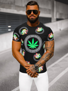 T-shirt męski czarny OZONEE O/T135/3