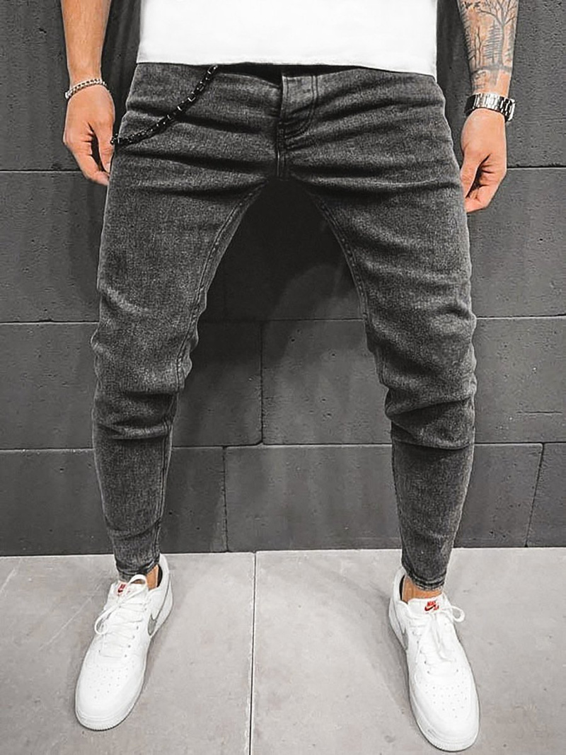 Spodnie jeansowe męskie czarne OZONEE O/B5912