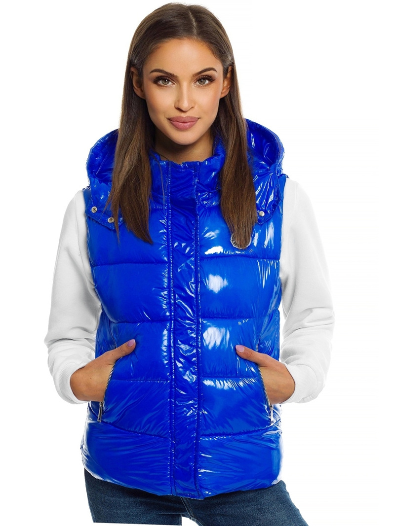 Стьобаний жіночий жилет Синя OZONEE O/SW025/2