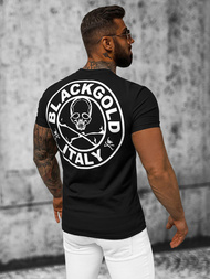 T-shirt męski slim fit czarny OZONEE NB/MT3043