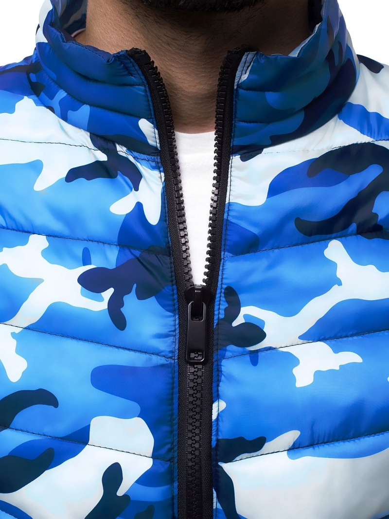 Kurtka męska przejściowa niebieska-moro OZONEE JS/SM80Z