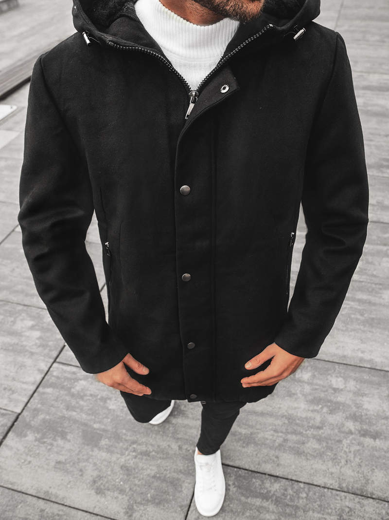 Płaszcz męski czarny OZONEE N/5921