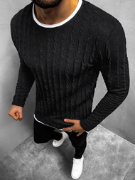 Sweter męski czarny OZONEE MACH/2137Z