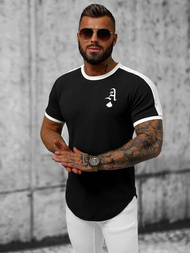 T-shirt męski czarny OZONEE O/TX6413