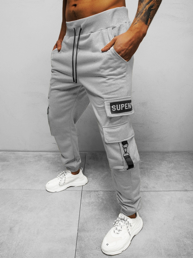 Spodnie dresowe męskie szare OZONEE O/HS7050