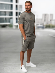 Чоловічий короткий спортивний костюм tемно-ciрий OZONEE O/QQ1621AB