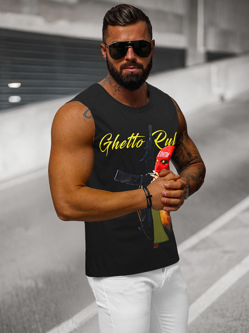 Футболка Чоловіча Чорна OZONEE O/T107/3