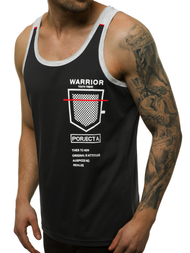 T-Shirt męski bez rękawów czarny OZONEE JS/SS11076