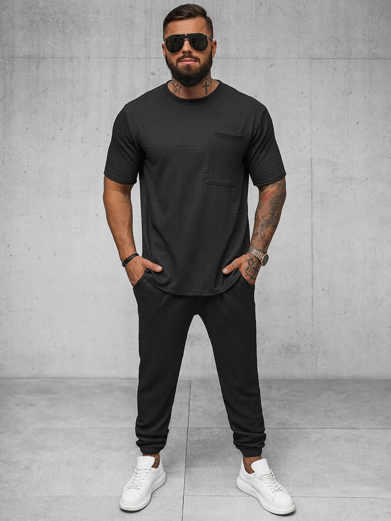 Футболка чоловіча чорна OZONEE O/Y960T