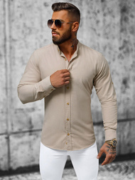 Koszula męska jasno-beżowa OZONEE O/V38