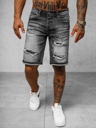 Spodenki męskie jeansowe czarne OZONEE O/VIP-2438K