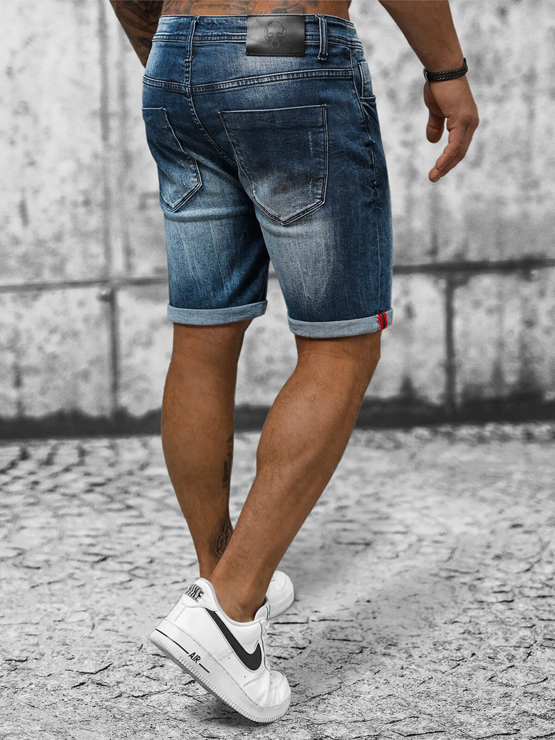 Spodenki męskie jeansowe niebieskie OZONEE NB/MP0260BS