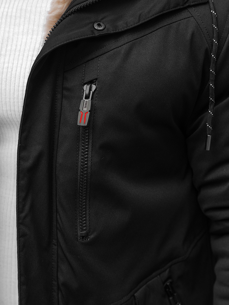 Kurtka zimowa męska czarna OZONEE JS/22M39/392