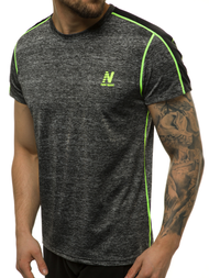 T-Shirt męski grafitowy OZONEE JS/KS2103