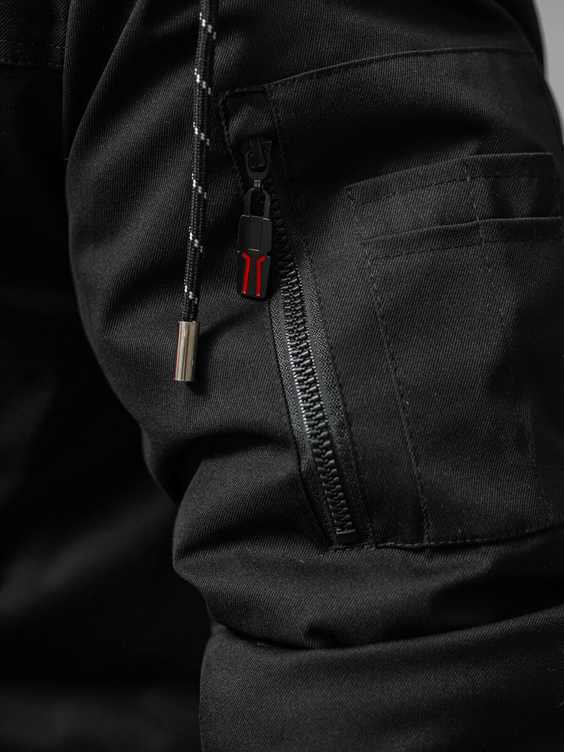 Kurtka zimowa męska czarna OZONEE JS/5M3123/392