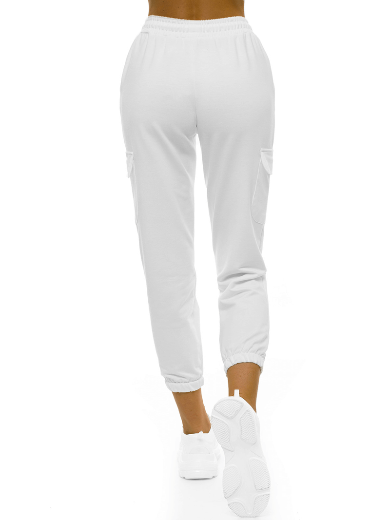 Spodnie dresowe damskie ecru OZONEE O/MB2001/21