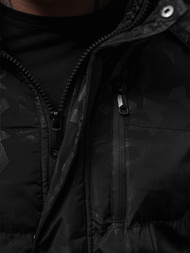 Kurtka zimowa męska pikowana czarna OZONEE JS/27M8109