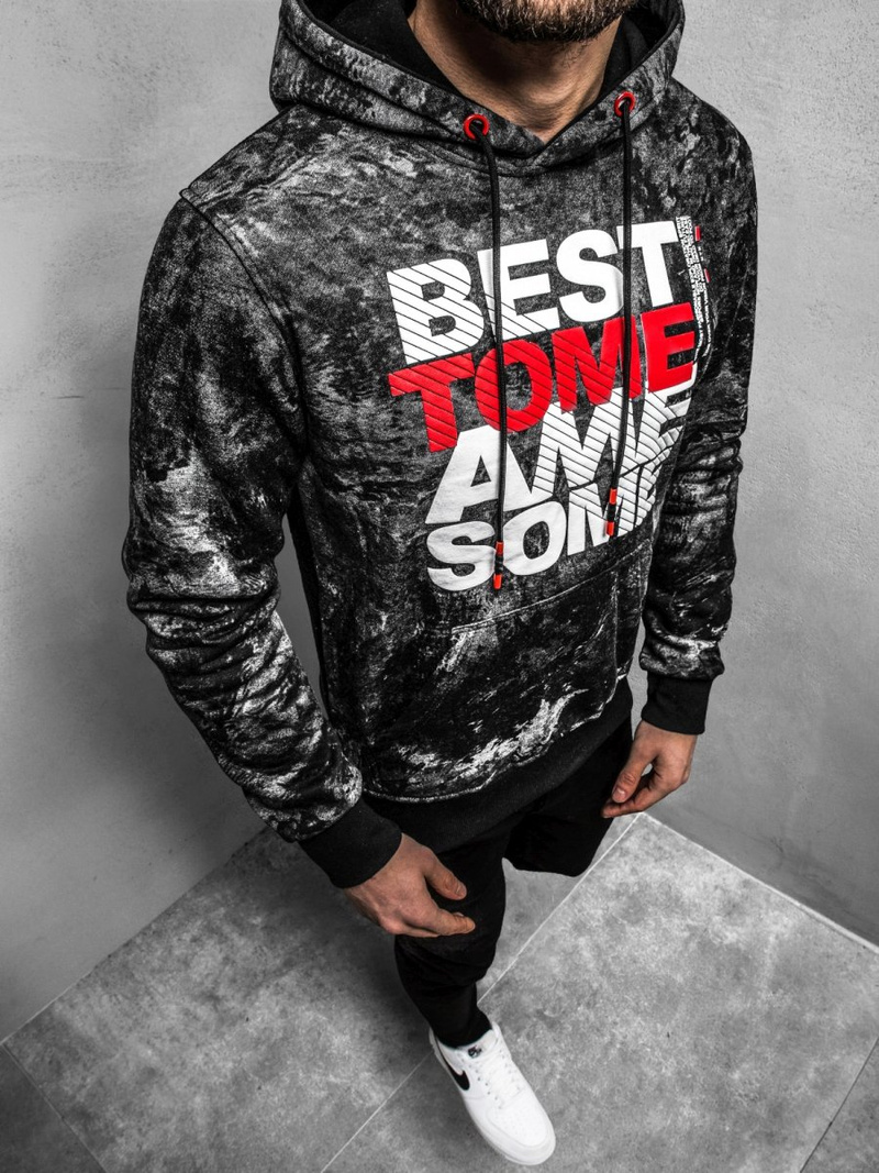 Bluza męska grafitowa OZONEE JS/DD269Z