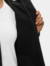 Kurtka softshell damska z kapturem czarna OZONEE JS/HD182/1