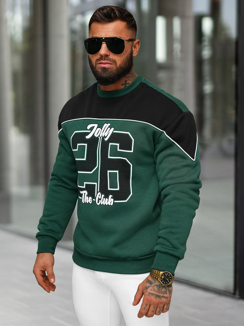 Bluza męska zielona OZONEE O/RR250005