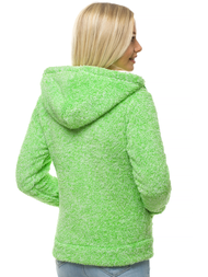 Bluza damska rozpinana z kapturem zielona OZONEE JS/HH010/52