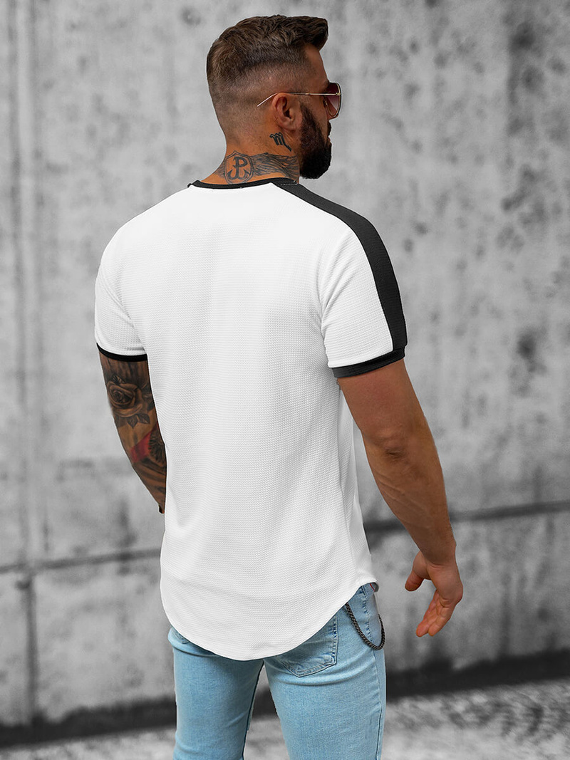 T-shirt męski biały OZONEE O/TX6413