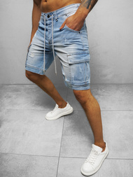 Spodenki męskie jeansowe jasnoniebieskie OZONEE NB/MP0039/1BC