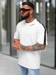 T-shirt męski loose fit biały OZONEE O/QQ1195
