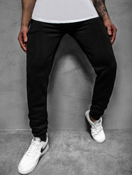 Spodnie dresowe męskie czarne js/yw006z