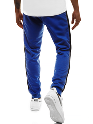 Spodnie dresowe męskie niebiesko-czarne OZONEE JS/JZ11005