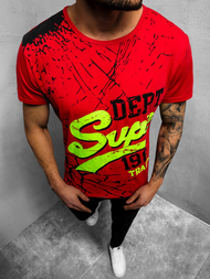 T-Shirt męski czerwony OZONEE JS/KS1942Z