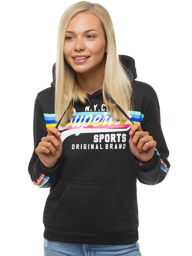 Жіноча Толстовка Чорна OZONEE JS/KSW2009