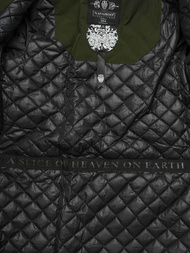 Kurtka zimowa damska długa pikowana khaki OZONEE O/W377Z