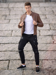 Куртка шкіряна чоловіча Гiрчична OZONEE YD/BF5920107Z