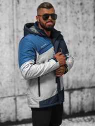 Kurtka przejściowa męska szaro-granatowa OZONEE JS/M35/92