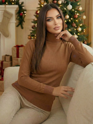 Sweter damski camelowy OZONEE JS/8009/7Z