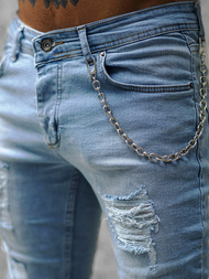 Spodnie jeansowe męskie jasno-niebieskie OZONEE E/5604/02