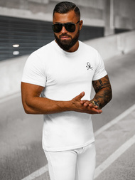 T-shirt męski slim fit biały OZONEE NB/MT3049