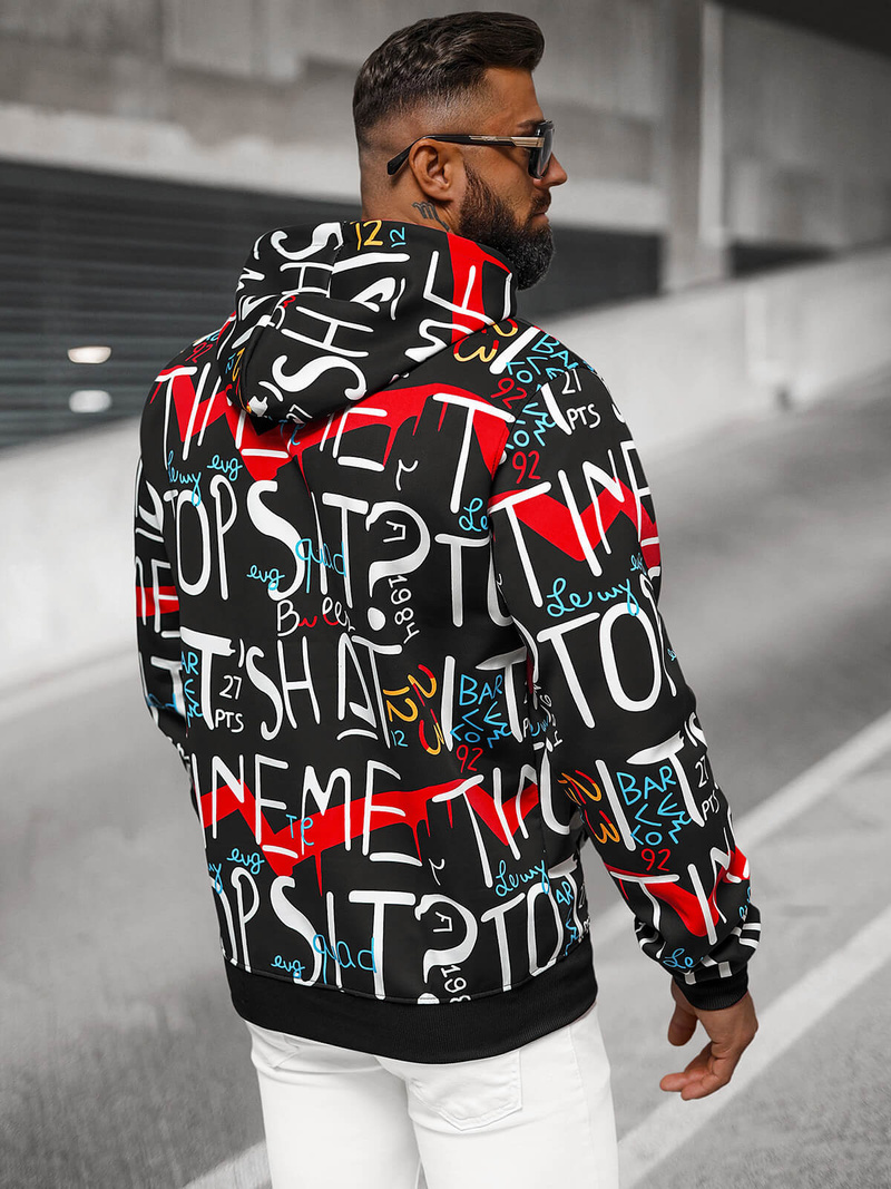 Толстовка чоловіча чорна OZONEE JS/8B1233/3