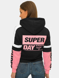 Bluza z kapturem damska czarna OZONEE JS/B26029