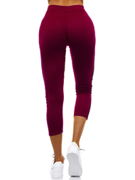 Legginsy damskie bordowe OZONEE JS/1036/E6