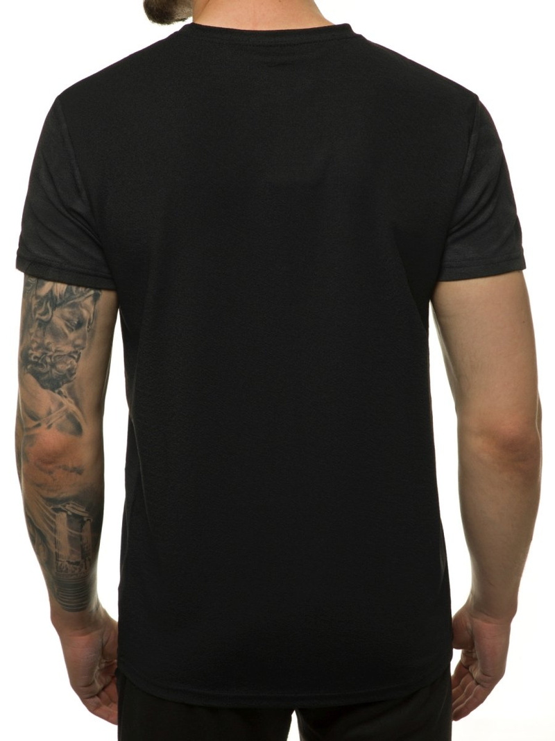 T-Shirt męski czarny OZONEE JS/SS10999Z