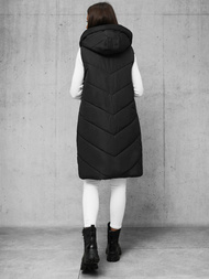 Стьобаний жіночий жилет чорний OZONEE JS/5M3152/392Z