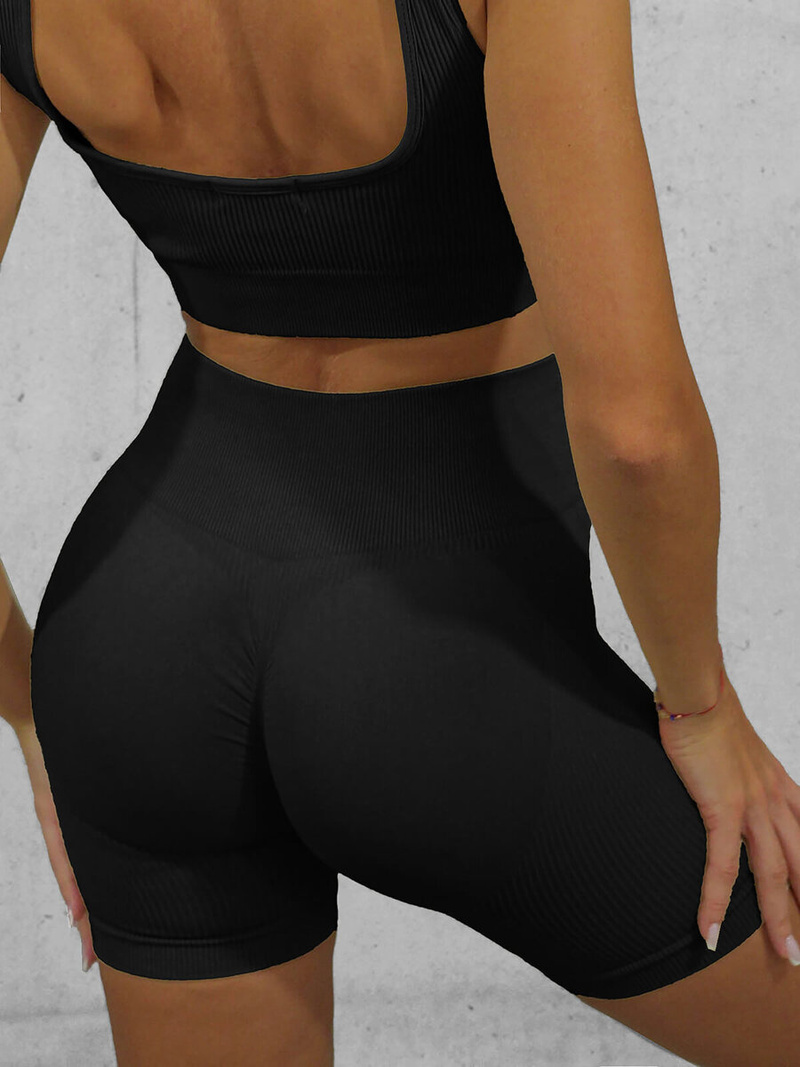 Жіночий спортивний костюм з двох частин чорний OZONEE O/SY2324